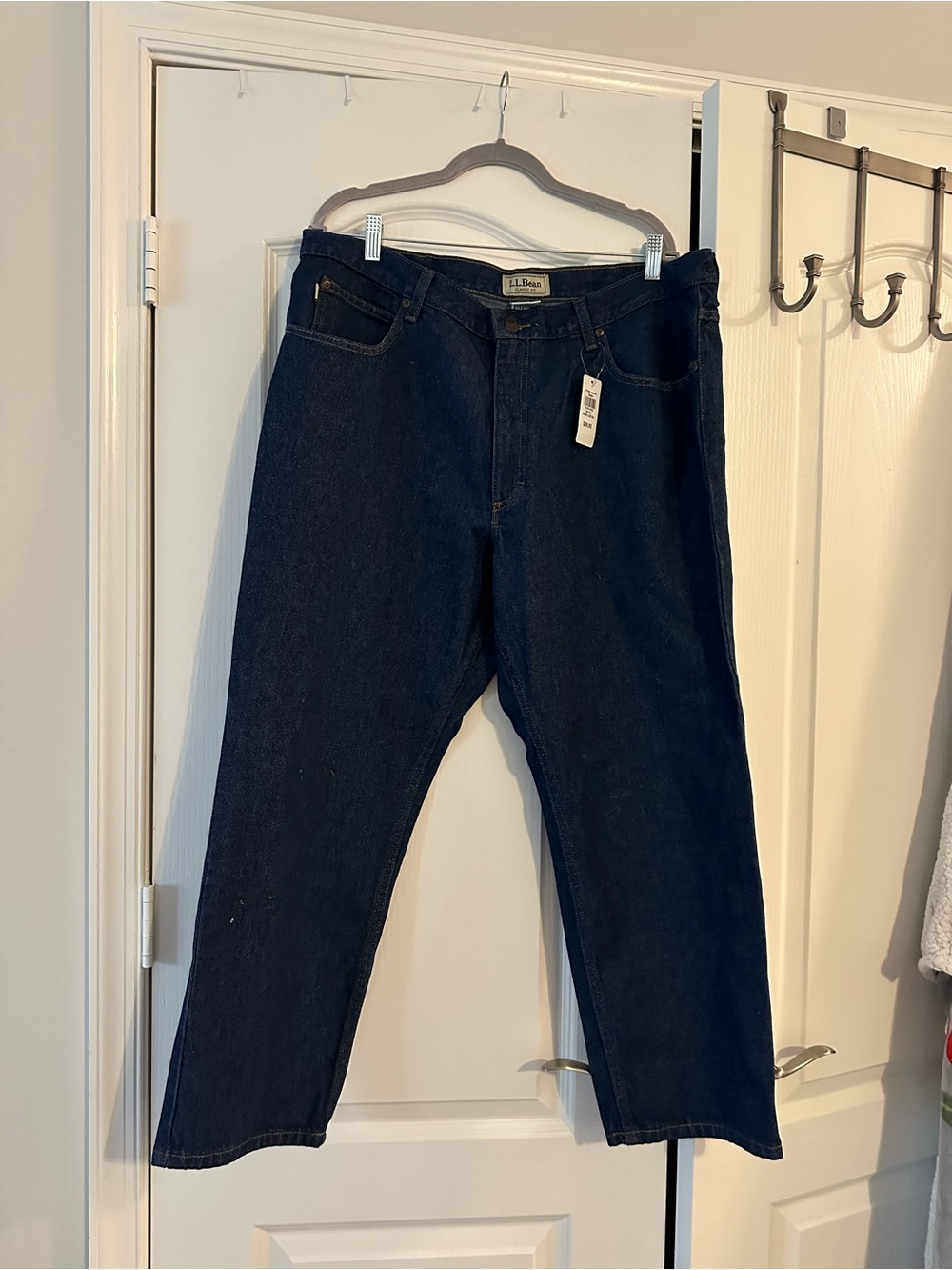 L.L. Bean Men’s Navy Straight-Leg Jeans